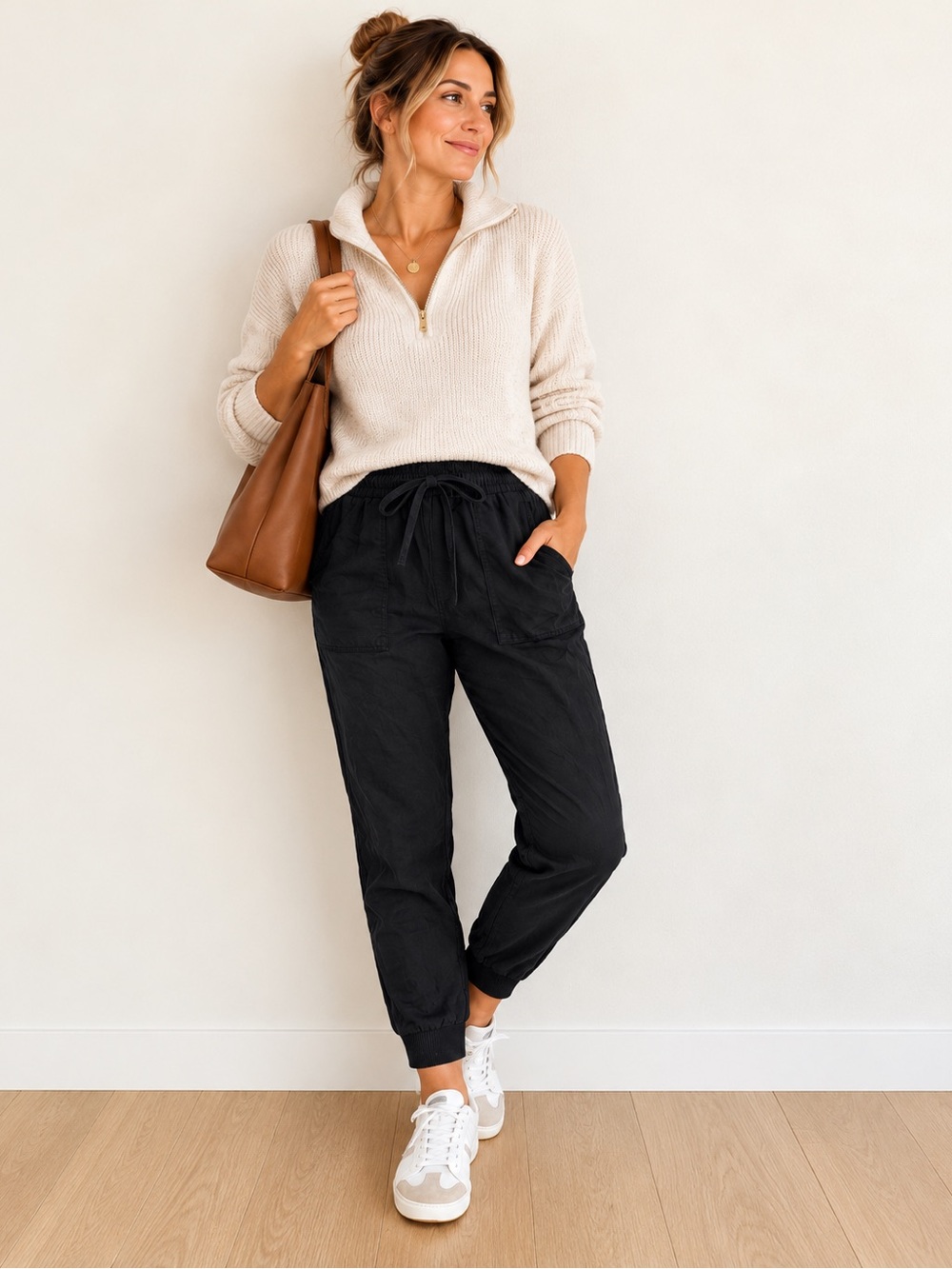Splendid Black Drawstring Jogger Pants Size Small